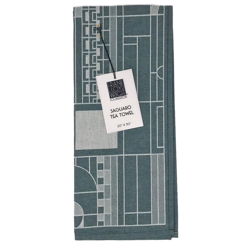 KAF Home Frank Lloyd Wright Woven Jacquard Tea Towel Made in Portugal, 20 x 30-inch 100-Percent Cotton (Saguaro) - Image 1